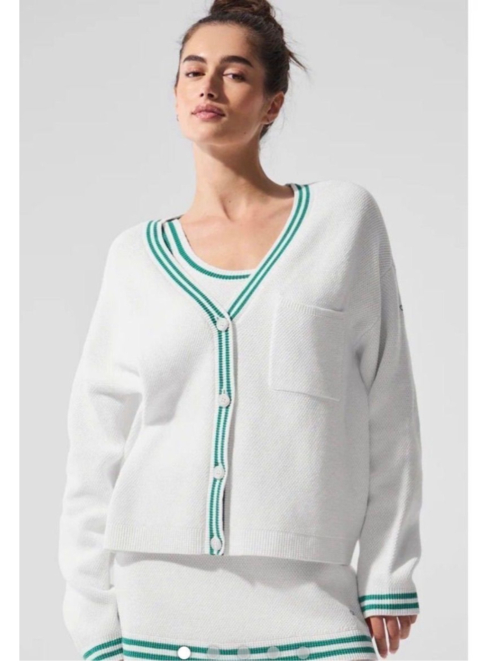 3.) Alo Yoga| Small fit med | NWT| Tennis Club Sweater Knit Cardigan